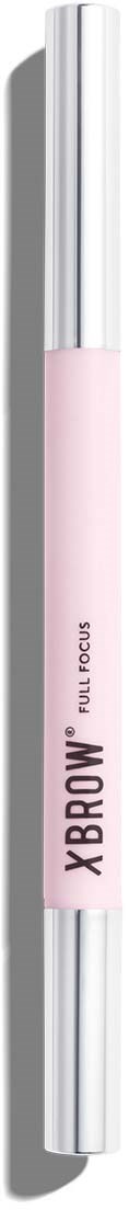 Een roze en zilveren beautystift met de woorden "Xbrow Full Focus".