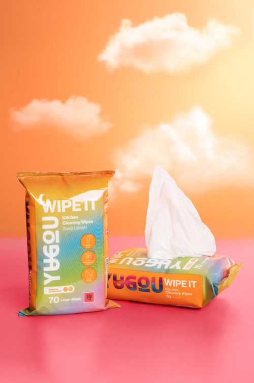 YUGOU WIPE IT Kitchen Cleaning Wipes Zesty Lemon 70 st