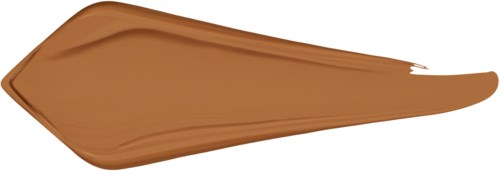 Ein braunes Make-up- oder Kosmetikprodukt, möglicherweise Lidschatten oder Creme, verbreitet in einem Streifen.
