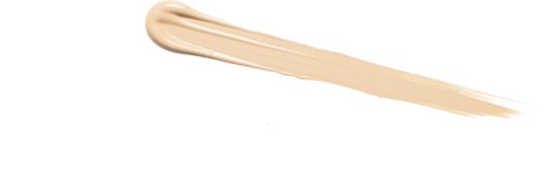 A beige-colored cream swatch is spread horizontally on a white background.