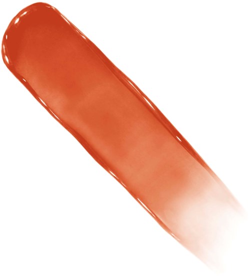 A hotdog sausage in a bun with ketchup or sauce on top.