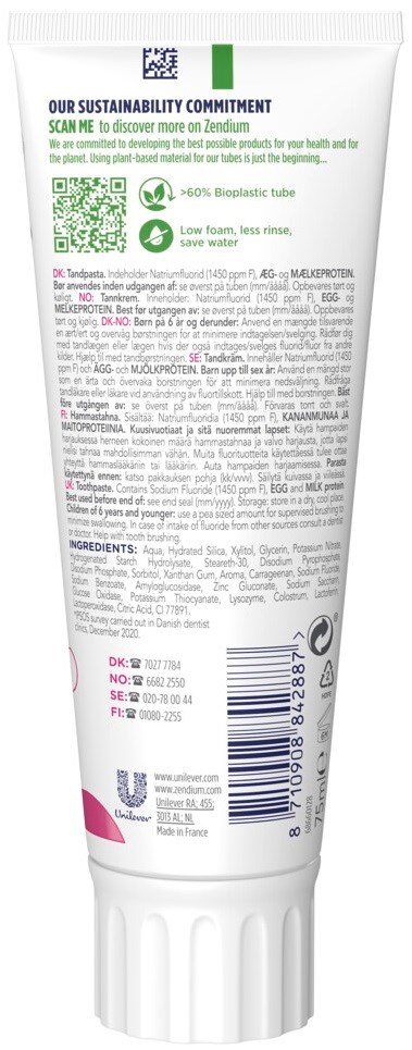 Zendium Sensitive + White Toothpaste 75 ml